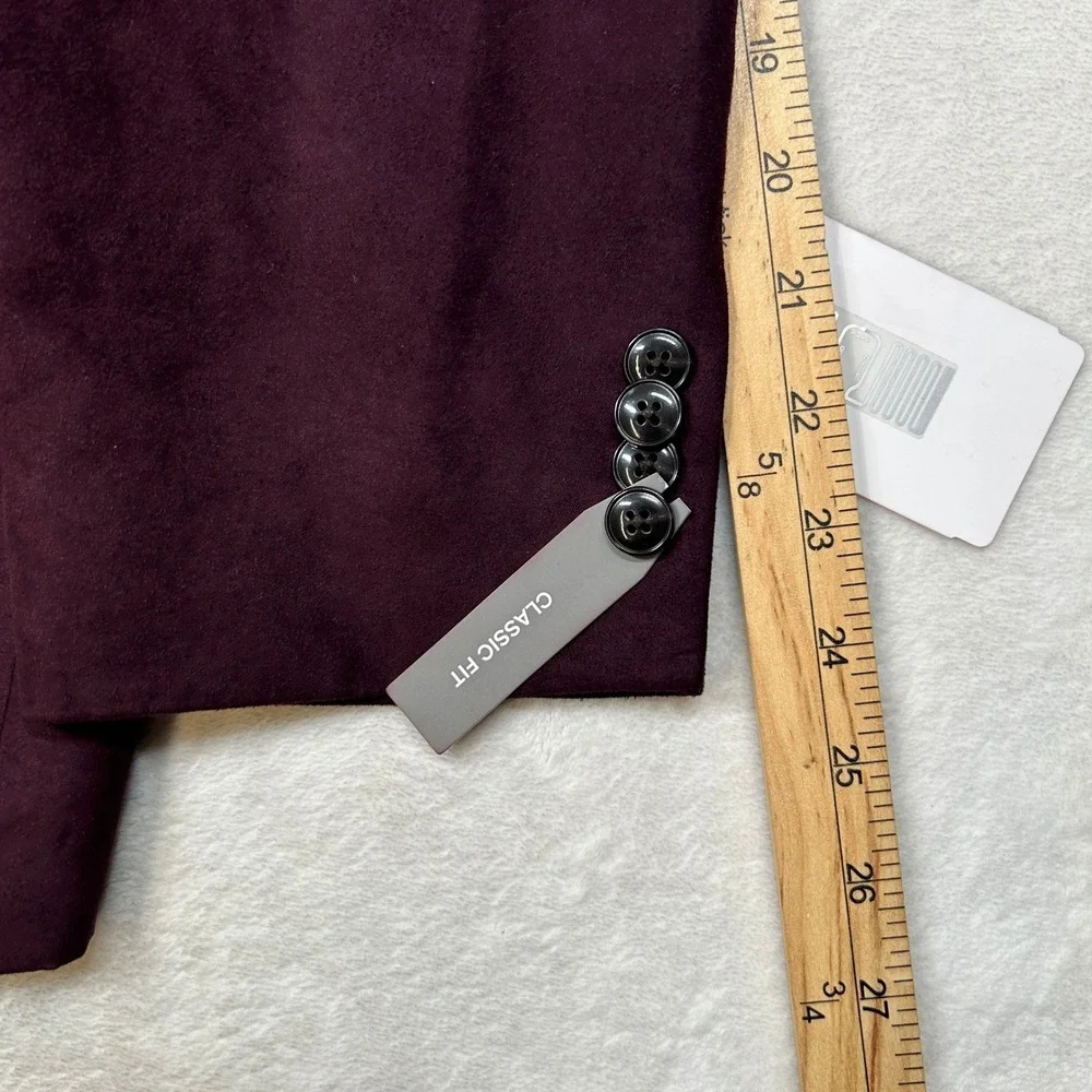 Michael Kors Faux Suede Sport Coat Mens 40S 40 Burgundy Red Classic Fit $295 NEW